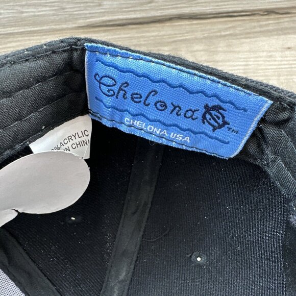 Chelona Mens Strapback Snapback Hat Black Embroidered Las Vegas Logo Baseball - Picture 9 of 9